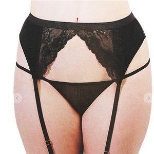 Youmita Lace and Elastic Garter Belt w/ O-Rings